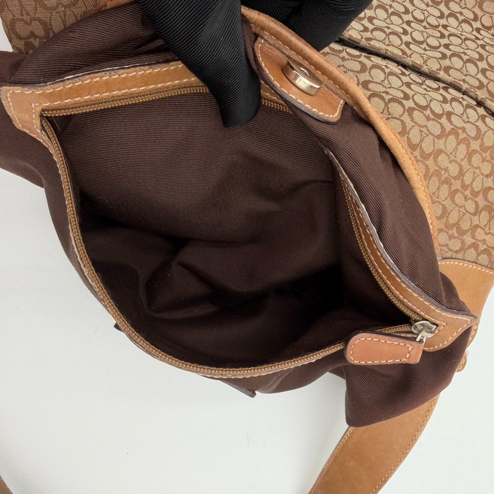 Coach Soho Signature Jacquard & Leather Hobo Shoulder/Crossbody. Style 6386 - Picture 15 of 16